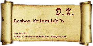 Drahos Krisztián névjegykártya